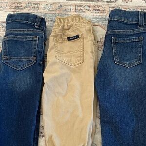 Nautica Kids Blue and Tan Jeans Trio